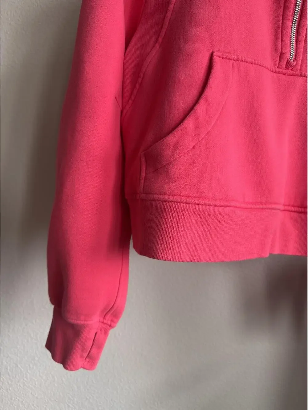 Lululemon Scuba Oversized Half Zip Hoodie Lip Gloss Pink M/L